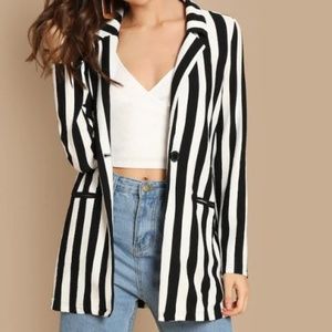 Striped Textured Blazer